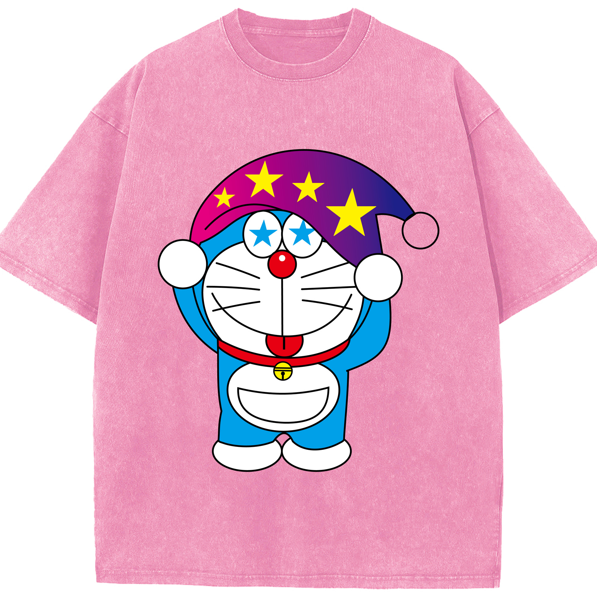 （画像用） ドラえもん Doraemon 綿100% ヴィンテージ風 半袖Tシャツ（フロントプリント）